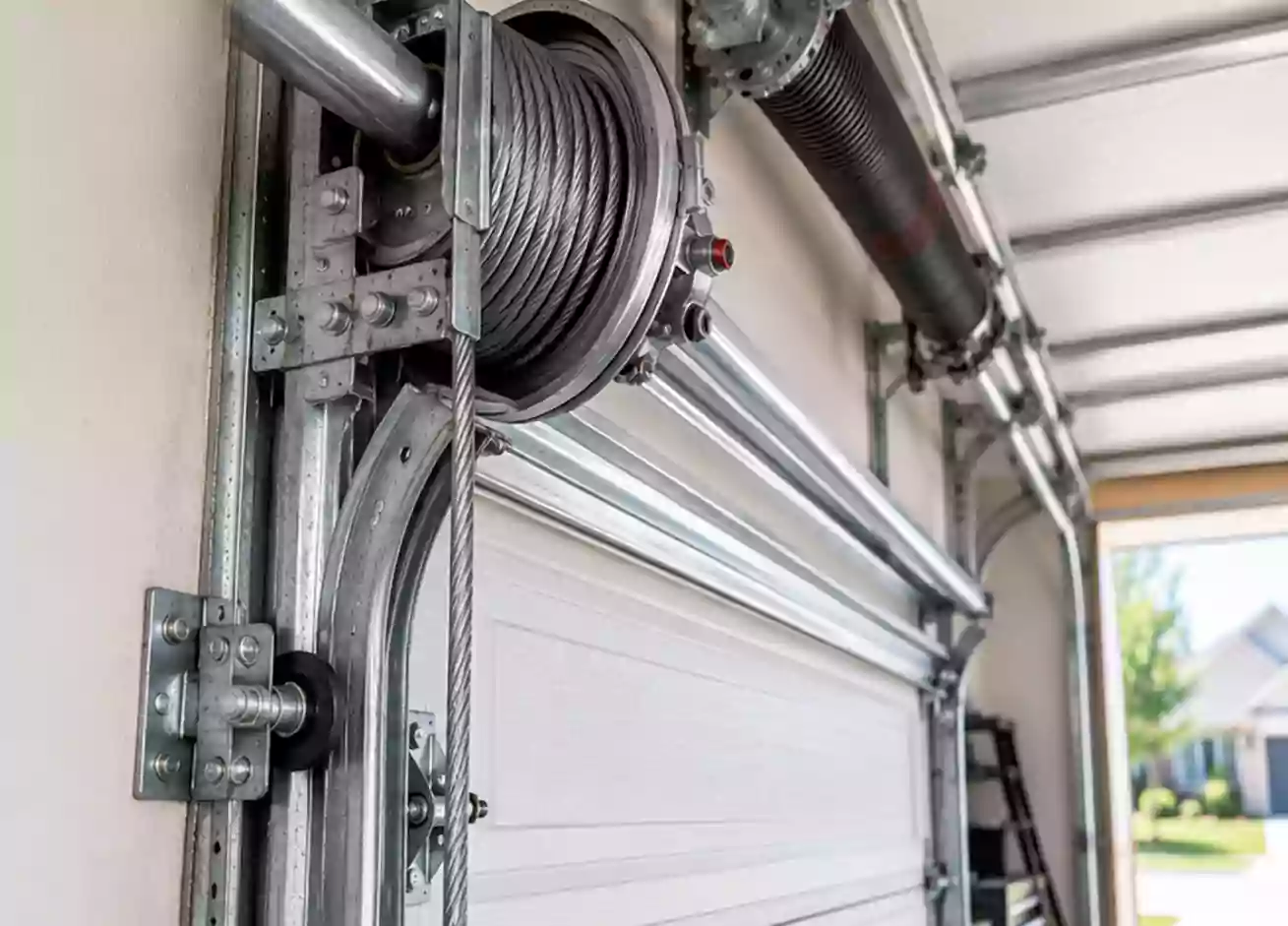Garage door after repair