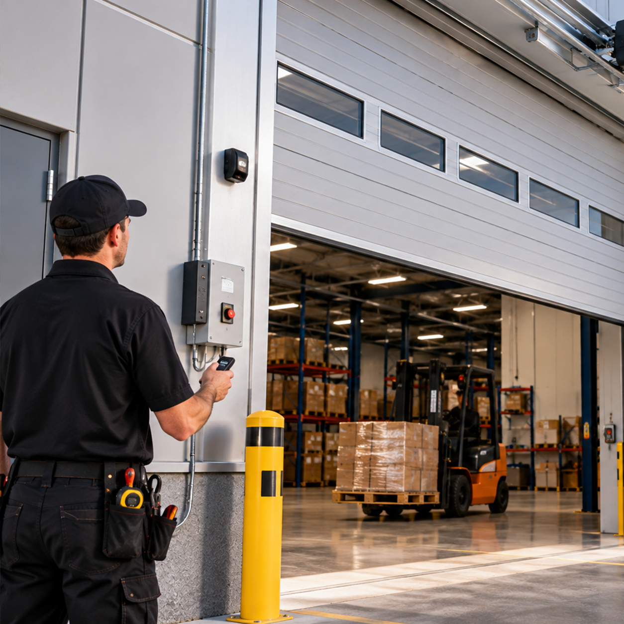 Commercial Garage Doors CA automatic entry for repeated daily traffic