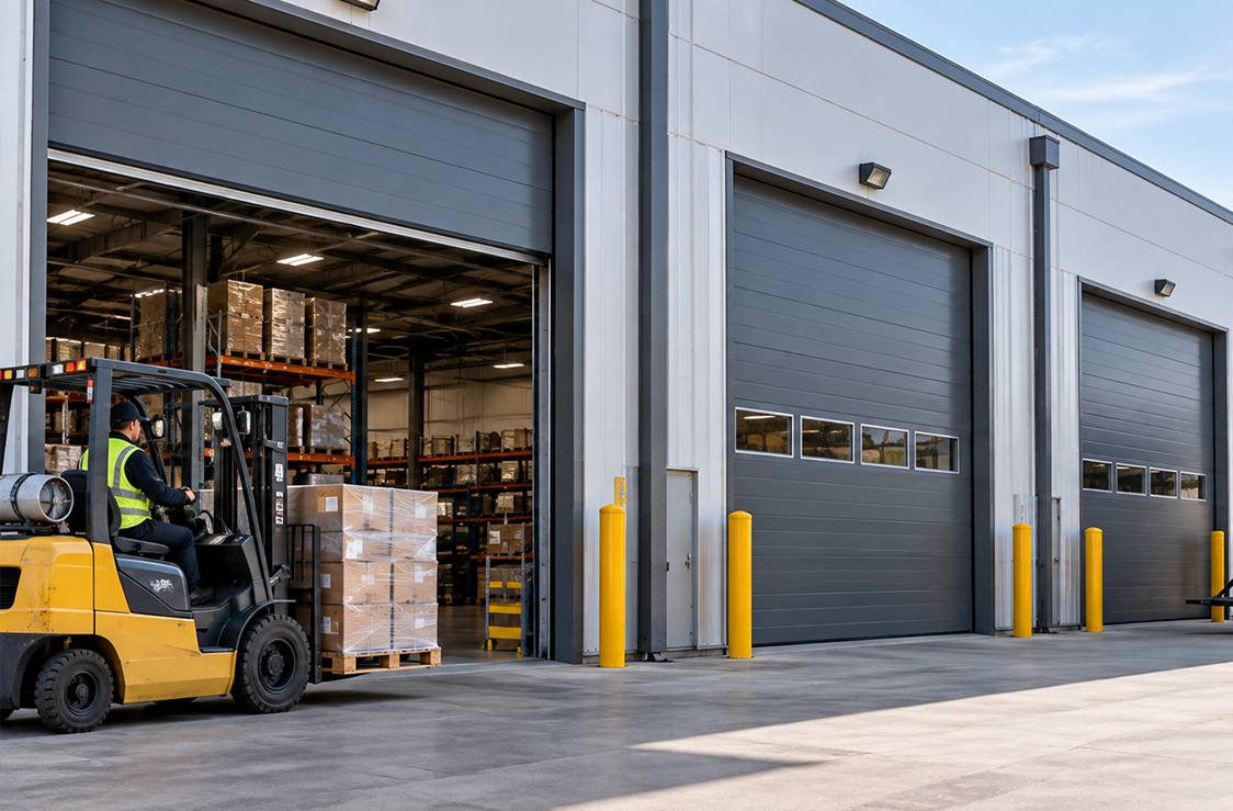 Commercial Garage Doors CA loading zone vehicle movement