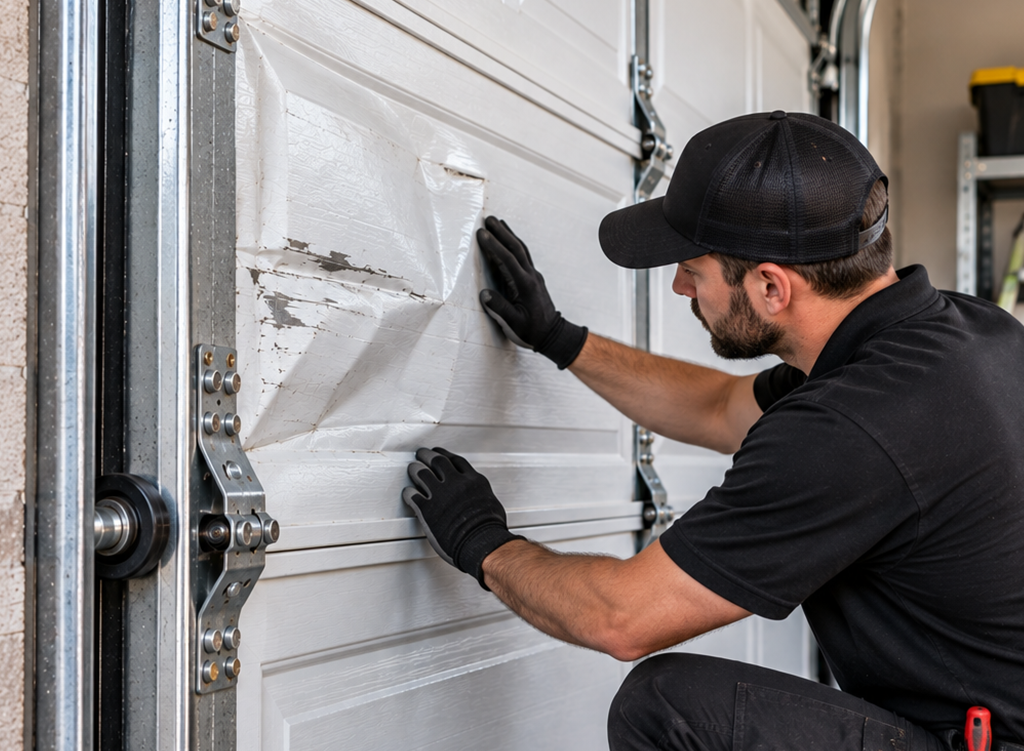 Garage Door Panel Repair CA panel hinges rollers and brackets