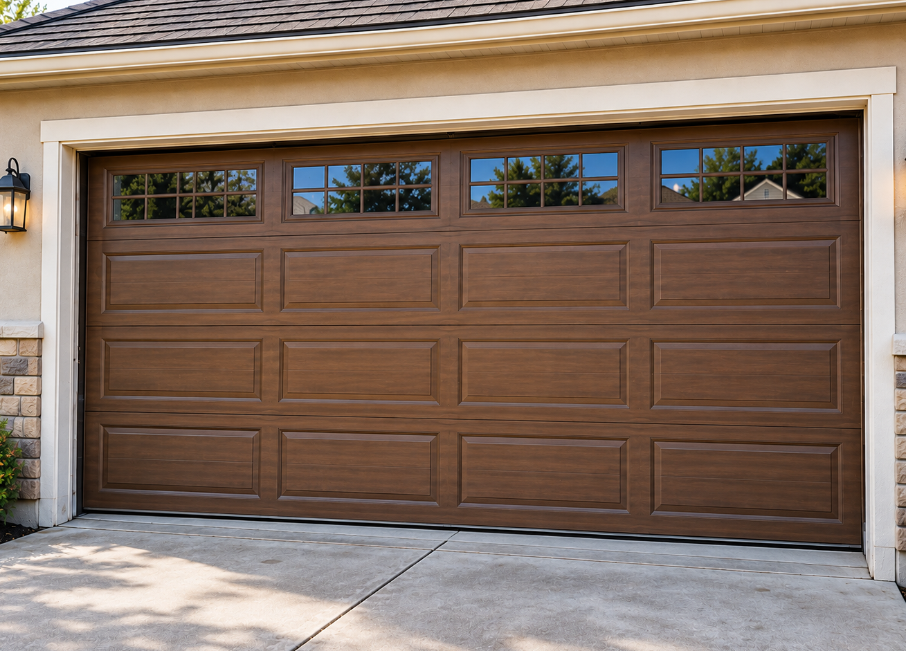 Garage door after repair