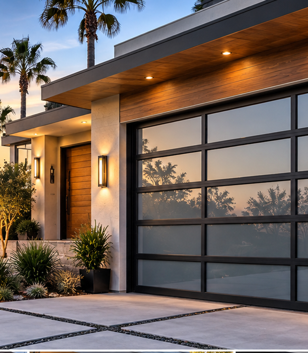 Residential Garage Doors CA panel finish and glazing options