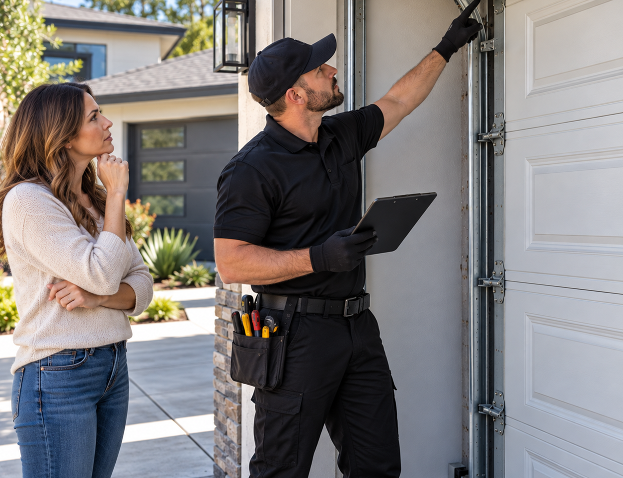 Residential Garage Doors CA repair warning signs