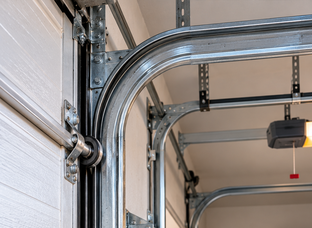 Garage Door Track Repair CA rail brackets rollers and fasteners