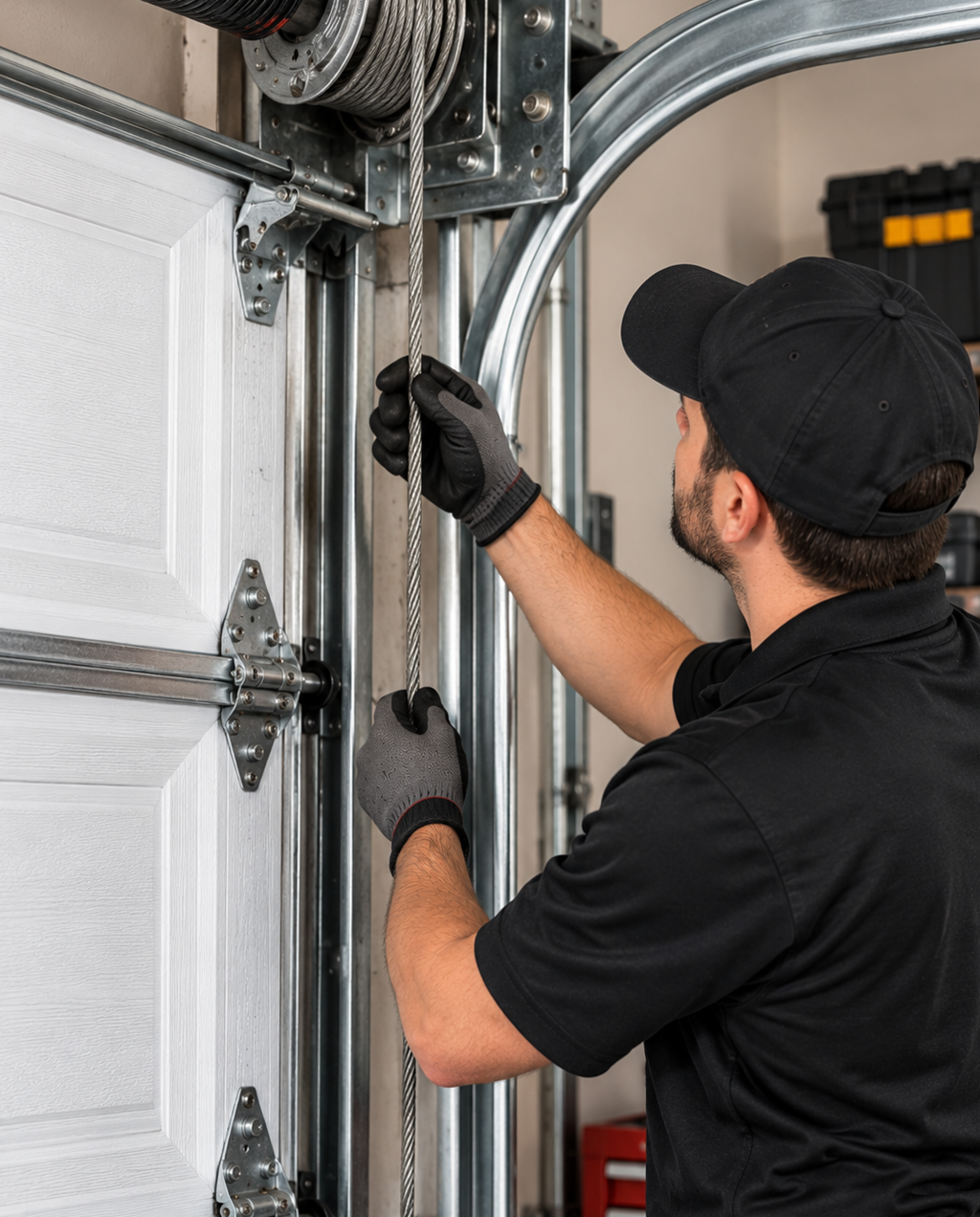 Garage Door Track Repair CA bent and shifted rail correction